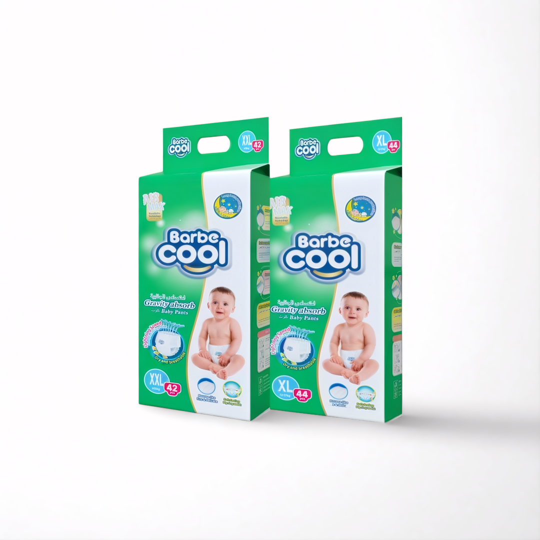 Barbecool Daily Care Diaper style disposable diaper pants, toddler pants, Smart pee display, eco-friendly natural material, Pampers quality, suitable for babies 8 months to 3 years old